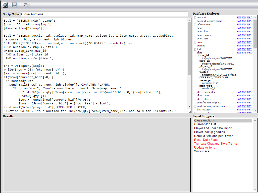 Database utility Database utility